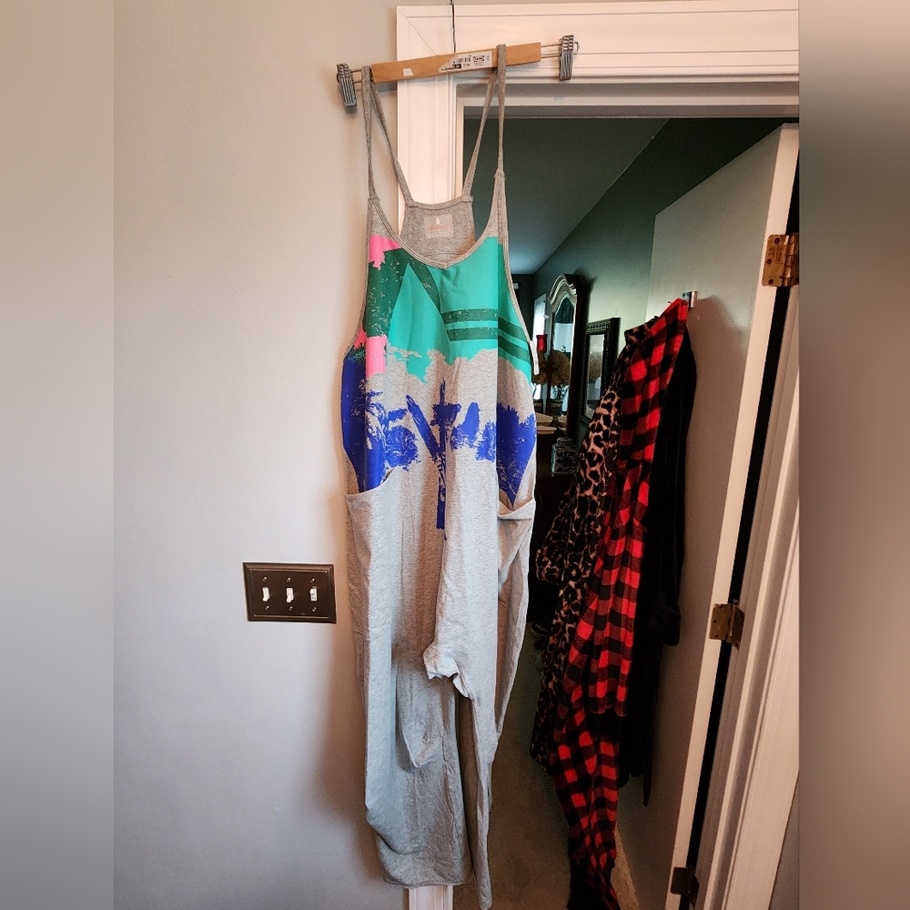 Free People hot shot onesie ski print. Medium. NWT